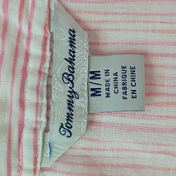 Tommy Bahama Pink Striped Linen Tank Top Size Medium - Picture 6 of 7